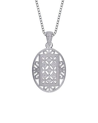 Genevive Silver Pendant Necklace