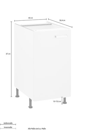 Optifit Unterschrank »Parma« Breite 40 cm