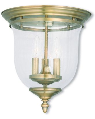 Livex Lighting Livex Legacy 3-Light Antique Brass Ceiling Mount