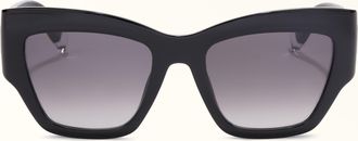 Furla Sunglasses Occhiali Da Sole Nero Nero Iniettato Donna