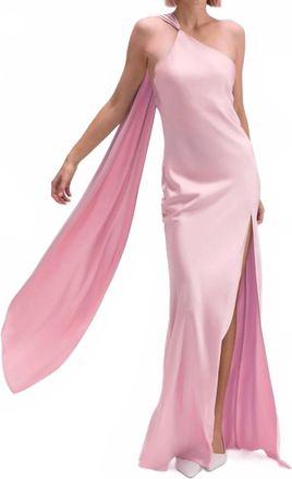 FORE COLLECTION Dont Call Me Baby Scarf Slip Maxi Dress In Pink