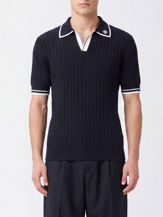 Dolce & Gabbana Slim Fit Ribbed-Knit Cotton Polo Shirt