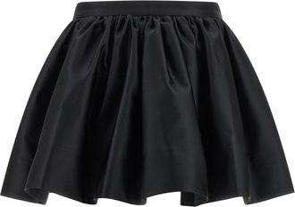 Paco Rabanne Satin Balloon Skirt - Black