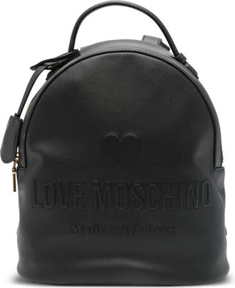 Love Moschino Zaino con logo goffrato - Nero