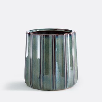 La Redoute Interieurs Bloempot van reli&euml;fkeramiek, diameter 27 cm, LYNOA