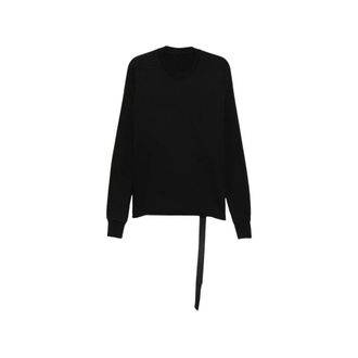Rick Owens Tops, Heren, Zwart, S, Katoen, Crewneck Sweat