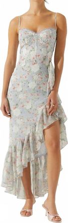 Astr Brisbane Dress In Light Blue Floral