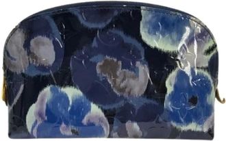 Louis Vuitton Pre-owned Vernis Ikat Flower Pouch - Dames - Vintage Mini Tas - Blauw - ONE Size - Leer - Vintage