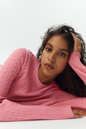 H&M Cable-knit Jumper in Pink at Nordstrom, Size X-Small