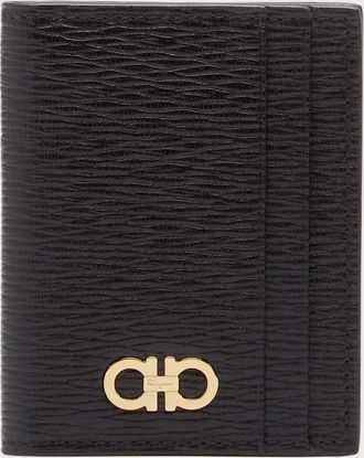 Ferragamo Men Gancini credit card holder Black
