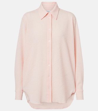Hunza G Resort checked seersucker shirt