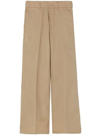 Re/Done Broek met wijde pijpen - Beige
