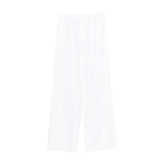 Ermanno Scervino Wijde Cropped Broek - Dames - Broeken - Wit - Maat: M Katoen