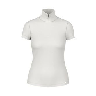 Marc Cain Basic Shirt in Cotton Stretch - Dames - Tops - Blauw - Maat: M Katoen