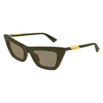 Bottega Veneta Sunglasses, unisex, Green, Size: 53 MM Cat Eye Sunglasses