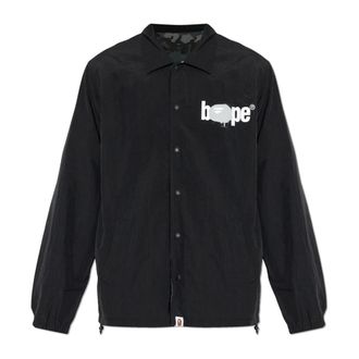 A Bathing Ape Chaqueta Coach con Logo - Jackets - Hombre - Negro - L