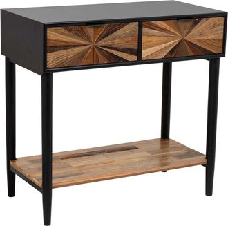 Wanderlust Deco Recibidor-consola de madera y metal marron 80x42x79