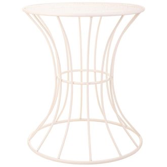 Wanderlust Deco Wanderlust Deco - Mesa Auxiliar De Forja Blanco 50x50x58