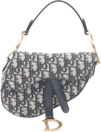 Dior Pre-owned Dior Mini Oblique Canvas Saddle Bag Ladies AIW9PW4PQDEF9A54