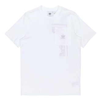 adidas originals Cashew Printing Big Pocket Short Sleeve White DX3657