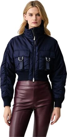 Pinko Pinko - Pinot Bomberjack - Dames - Jassen - Blauw - Maat: L Leer