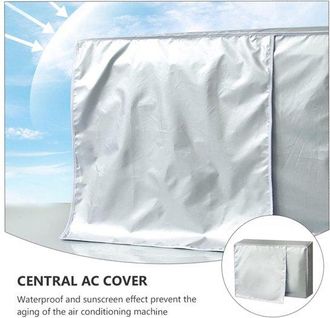 No Brand Funda Protectora Impermeable Para Aire Acondicionado Exterior De 86x35x60 Cm Con Solapa De Ventilaci&oacute;n. Protector Para La Unidad Principal Del Enfriad