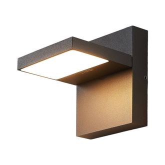 Lampenwelt.com Lampenwelt - Lucande L&aacute;mpara De Pared Led Exterior silvan En Negro Aluminio