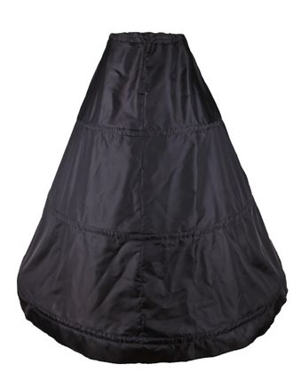 Flora 3 Hoop Bridal Wedding Petticoat/Prom Underskirt,Size S-XL (BLACK)
