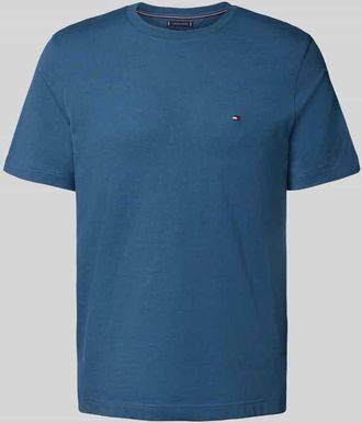 Tommy Hilfiger Regular Fit T-Shirt aus reiner Baumwolle in Petrol, Größe XXL