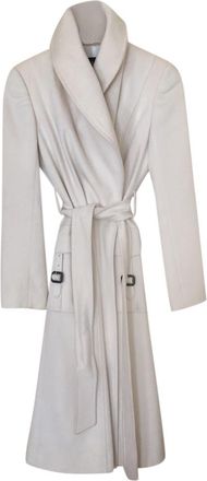 Aquascutum Wool Wrap Coat with Oversize Collar Size S