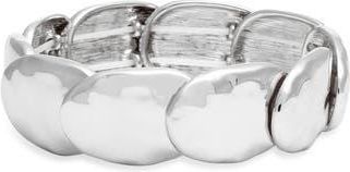 Open Edit Oval Stretch Bracelet in Silver at Nordstrom Rack