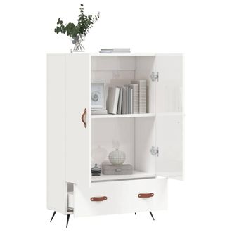 Berkfield Home Highboard High Gloss White 69.5x31x115 cm Engineered Wood