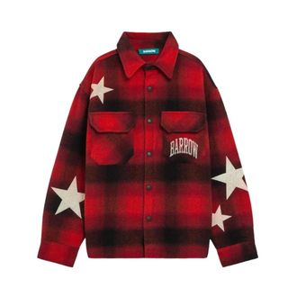 Barrow Barrow - Flanellen overshirt - Heren - Overhemden - Rood - Maat: S Flanel