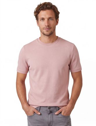 HUGO BOSS BOSS Black T-shirt roze gem&ecirc;leerd normale fit