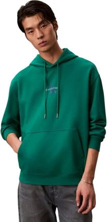 Calvin Klein Relaxed Monogram Hoodie - male - Calvin Klein - Hoodies - Green - XS - Sweatshirts & Hoodies