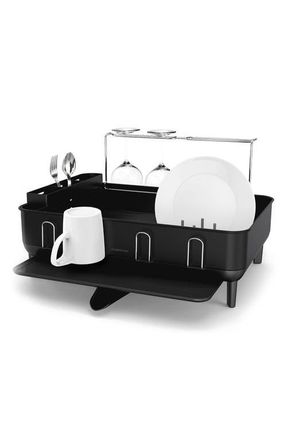 Simplehuman steel frame dishrack in Matte Black at Nordstrom