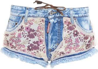 Dsquared2 pink cut off mini shorts