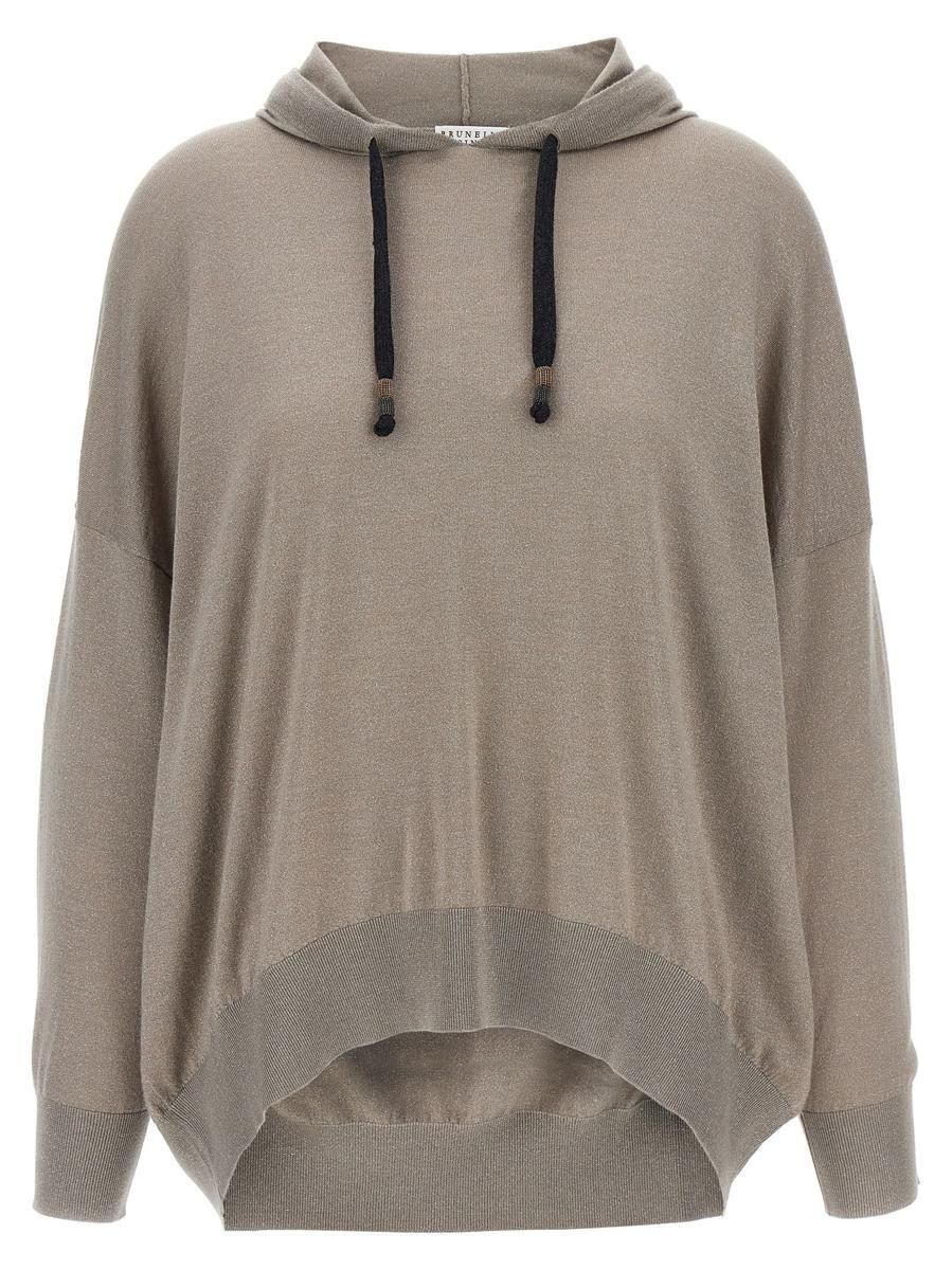 24AW new /BRUNELLO CUCINELLI コットン混紡パーカー Hoodie Brunello Cucinelli Mélange Hoodie | Grey | FARFETCH