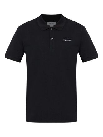 Alexander McQueen Embroidered Logo Cotton PiquÉ Polo Shirt