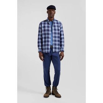 Eden Park Geruite twill overhemd - Heren - Casual Overhemden - Veelkleurig - 3XL - Katoen - Overhemden