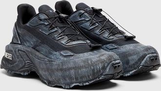 Diesel D-Cage-Distressed chunky sneakers in ripstop - Sneakers - Man - Black