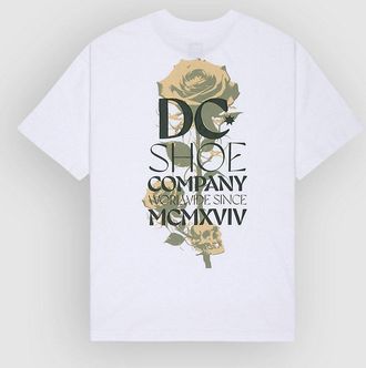 DC Rose From Skull T-Shirt weiss