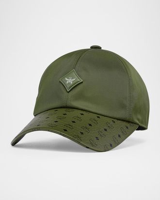 MCM Men & apos;s Re-Nylon and Leather Baseball Cap