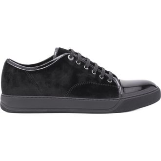 Lanvin DBB1 SNEAKERS IN VELVET AND PATENT LEATHER in Black/black at Nordstrom, Size 8