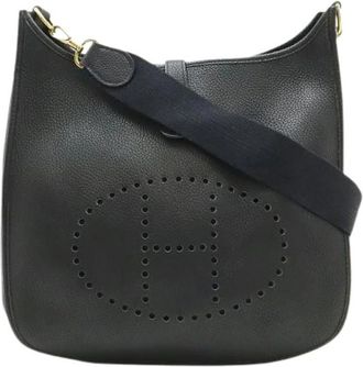 Herm&egrave;s Pre-owned Vintage Schoudertas - Dames - Vintage Schoudertas - Zwart - ONE Size - Leer - Vintage