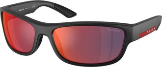 Prada PS C04S Zonnebril - Heren - Accessoires - Zwart - Maat: 65 MM Nylon