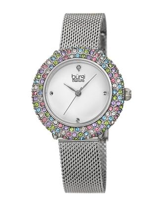 B&uuml;rgi Burgi Womens Stainless Steel Diamond Watch