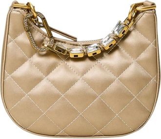 Twinset Bolso de hombro mini de sat&eacute;n acolchado - Bags - Mujer - Beige - ONE SIZE