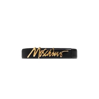 Moschino Belts, female, Black, Size: 80 CM Leather Belt