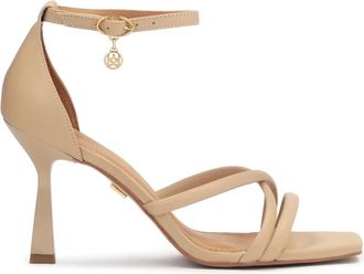 Kazar Minimalistische stijl beige sandalen. Dit product valt groot uit. - Dames - Sandalen met hakken - Beige - 40 EU - Leer - Schoenen